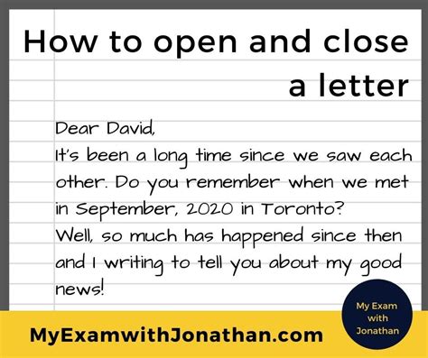 How To Open And Close A Formal Letter In Ielts General Writing — Ielts