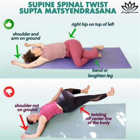 Supine Spinal Twist Stretch Supta Matsyendrasana Jivayogalive