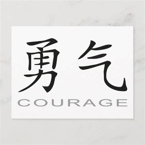 Chinese Symbol For Courage Postcard