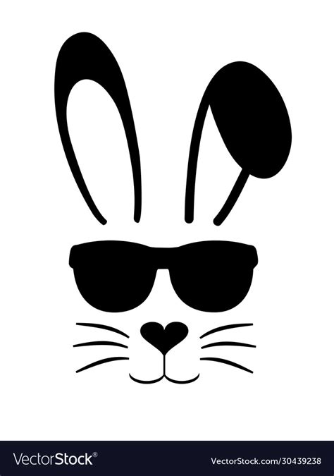 Easter bunny with sunglasses Royalty Free Vector Image