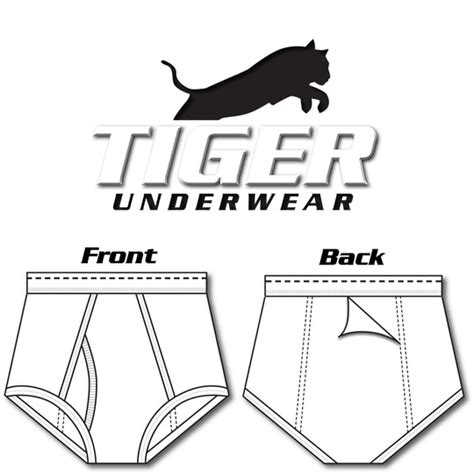 Tiger Underwear All White Brief Double Seat Briefs