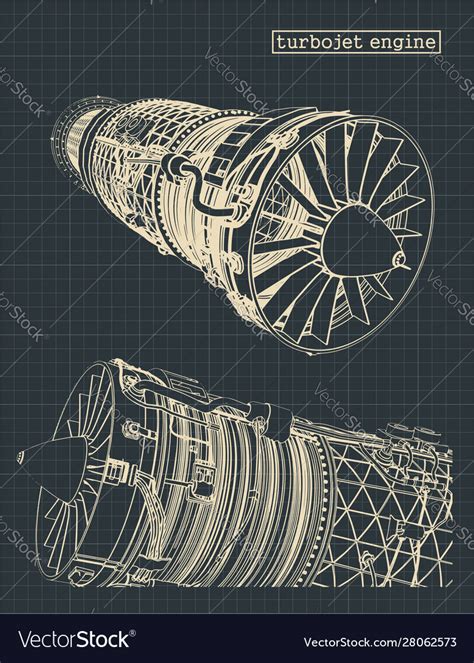 Turbojet Engine Royalty Free Vector Image Vectorstock
