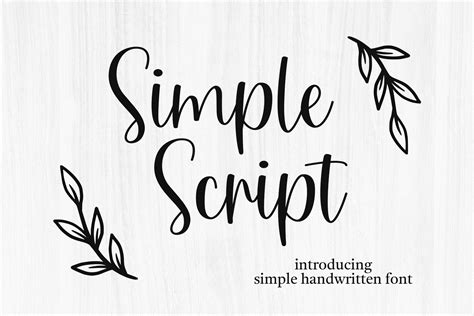Simple Script Font By Artkenza · Creative Fabrica