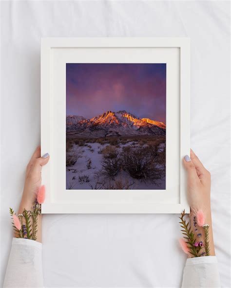 Sunset Photography Print Sierra Nevada Mountains Landscape Etsy