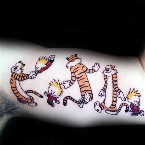 70 Calvin And Hobbes Tattoo Designs For Men Comic Ideas