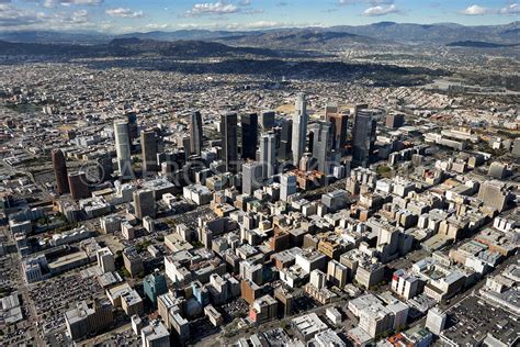 Aerial View Downtown Los Angeles Los Angeles County California Usa