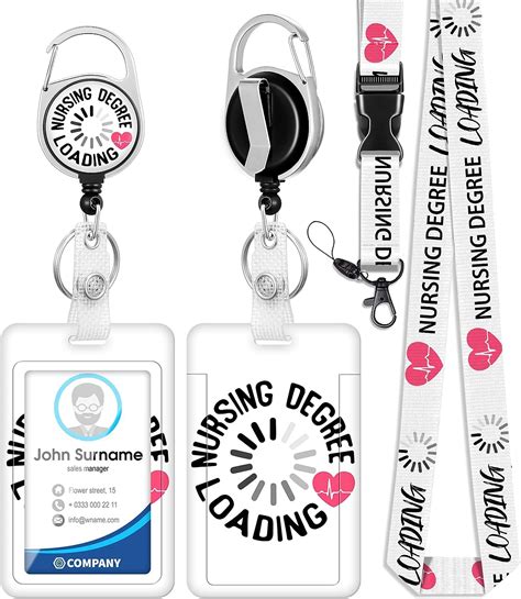 Plifal Id Badge Holder With Lanyard And Retractable Nurse