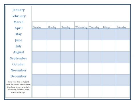 Free Pre K Calendar Template The Ten Secrets You Will Never Know About