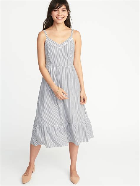 Fit And Flare Cami Midi Dress For Women Old Navy Cami Midi Dress