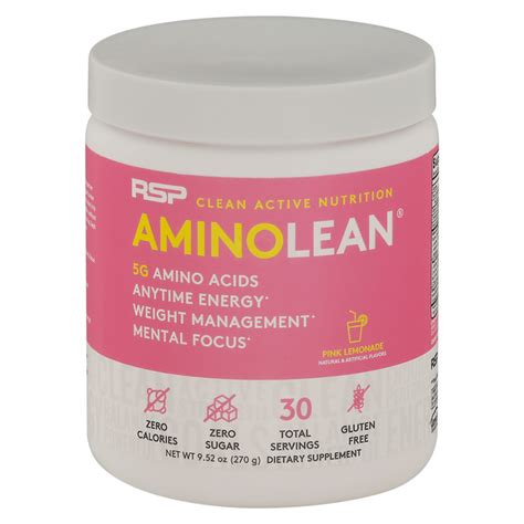 Save On Rsp Aminolean Pre Workout Powder Pink Lemonade Order Online