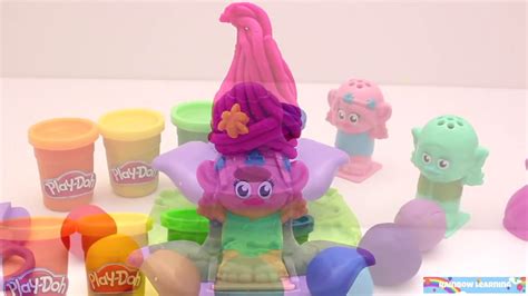 Learn Colors With Play Doh Trolls Press N Style Salon Playset Rl