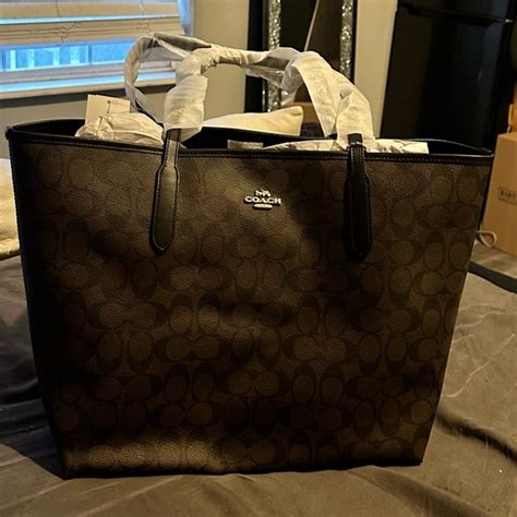 Coach Bags Coach Signature City Tote Brownblack Poshmark