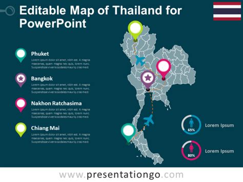 Map Of Thailand For Powerpoint Presentationgo