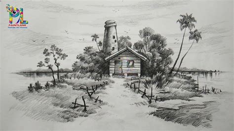 Landscape Pencil Drawing At Explore Collection Of