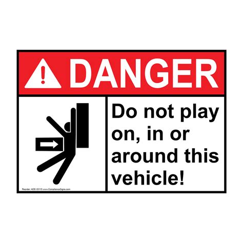 Ansi Do Not Play On In Or Around Sign With Symbol Ade 33115