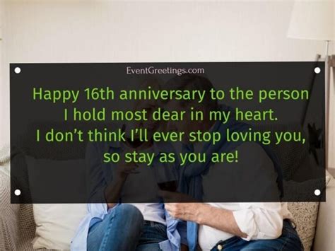 15 Best Happy 16th Wedding Anniversary Quotes Events Greetings