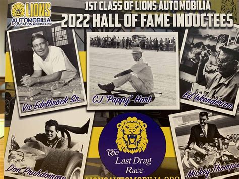 Lions Last Drag Race Winners And Hall Of Fame Hero Cards 2 Pc Set