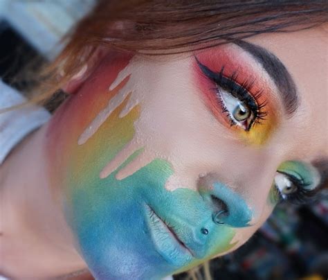 48 Pretty Rainbow Makeup Ideas Sfx Rainbow Makeup Beauty Makeup