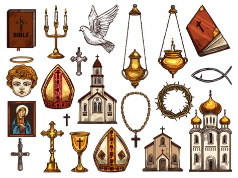 Christianity Religion Orthodox Catholic Symbols 16168987 Vector Art At