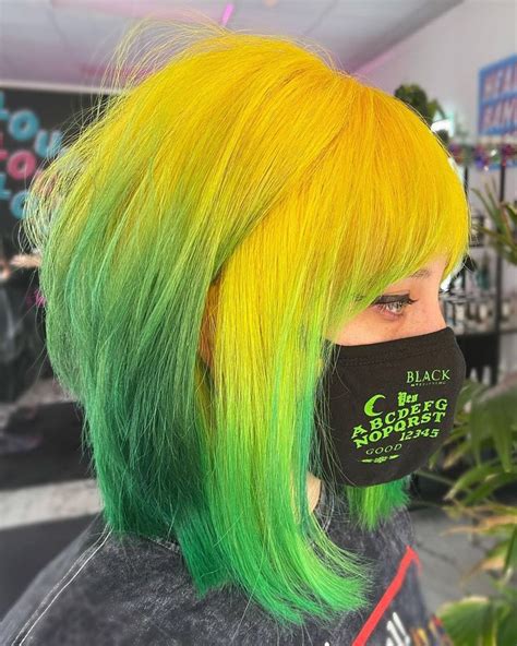 Philadelphia Hairstylist On Instagram 💚💛 Color Pravana Neon Yellow