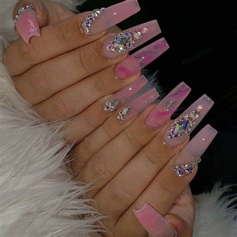 Light Pink Nails With Diamonds A Sparkling Choice For Your Manicure