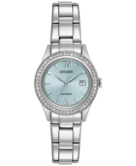 Citizen Citizen Womens Eco Drive Crystal Accent Stainless Steel