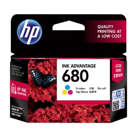 Hp 680 Tri Color Original Ink Advantage Cartridge F6v26aa Toko Hp