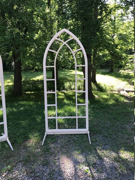 Tall Arched Window Frame Wooden Wedding Arch 7ft X 3ft Customizable