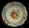 Schumann Arzberg Bavaria Hand Painted Pink and Yellow Roses Pierced ...