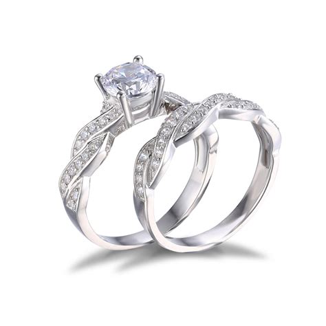We carry many different types 925 sterling silver rings such as engagement, wedding, anniversary, promise, men's wedding bands, women wedding bands and fashion styles. Jewelrypalace 1.5ct CZ Wedding Bridal Sets Ring Solid 925 ...