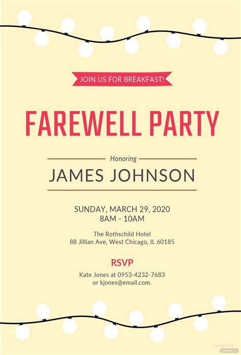 The Enchanting 007 Template Ideas Farewell Party Invitation Free Word