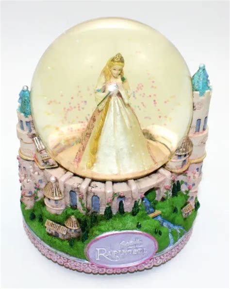 Barbie As Rapunzel Musical Snow Globe Plays La Primavera 1746