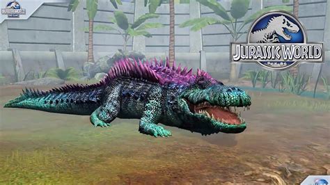 New Ancient Crocodile Deinosuchus Max Level 40 Feeding Battle Jurassic World The Game Youtube