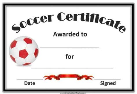 Free Editable Soccer Certificates Customize Online With Regard To