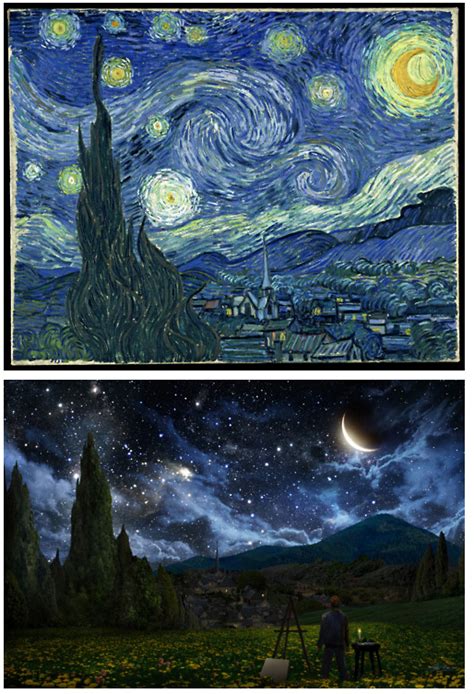 Starry Night By Vincent Vangogh Above And Reimagined By Alex Ruiz