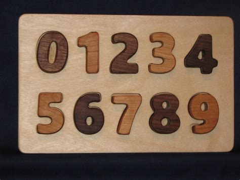 Number Puzzle 1 Wooden Easy For Little Hands To Grip And Etsy