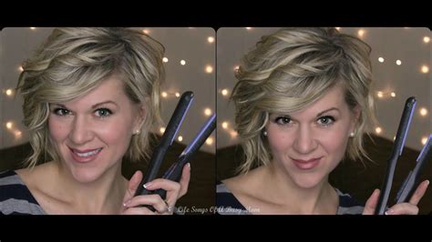 Curly Hair Tutorial For Inverted Or Stacked Bob Using A Flat Iron