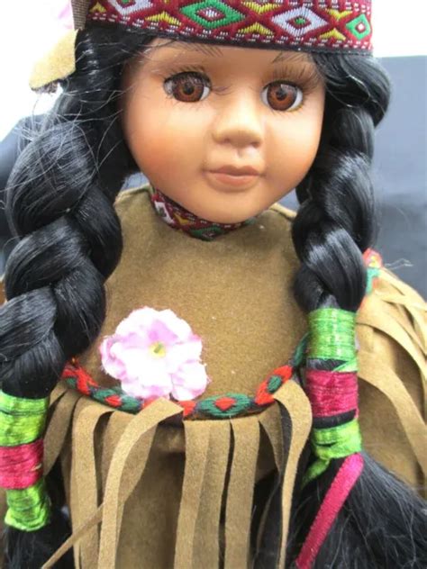 Vintage Ashley Belle Native American Indian 14 Porcelain Doll Limited Edition 39 75 Picclick