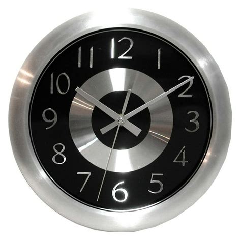 Infinity Instruments Mercury Black 10 Inch Wall Clock