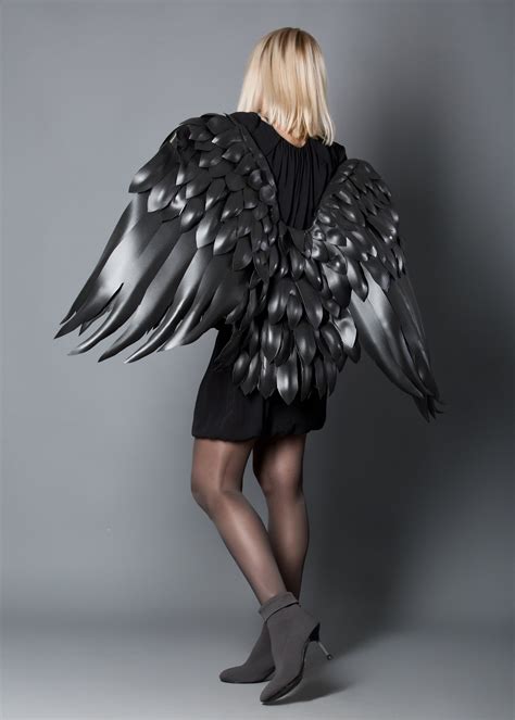 Angel Wings Costume Victoria Secret Wings Wings Black Angelic Etsy