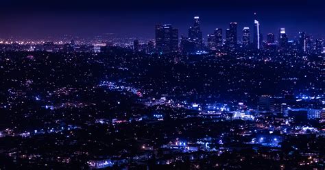 خلفية مدينة ليلة، أضواء المدينة، نظرة عامة، نظرة جوية Hd عريضة عالية الوضوح ملء الشاشة