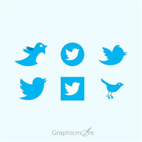 Various Twitter Icons Design Free Vector File By Graphicmore