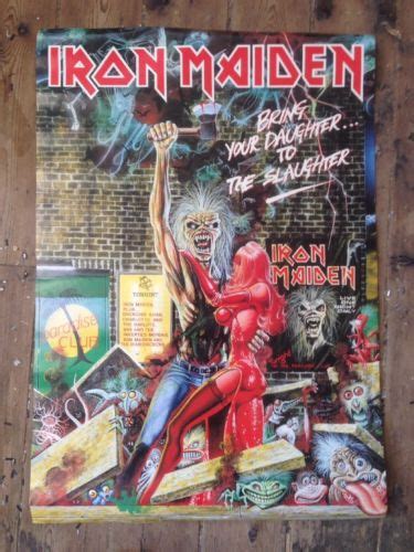 Popsike Com Original Iron Maiden Bring Your Babe To The Slaughter Poster Auction
