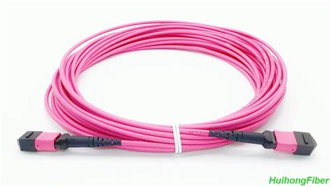 Multimode Om4 Mpo To Mpo Fiber Patch Cable 12 Fiber Huihong Technologies