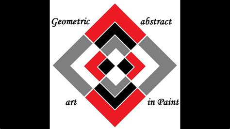 Easy Geometric Abstract Art In Paint Part 1 Youtube
