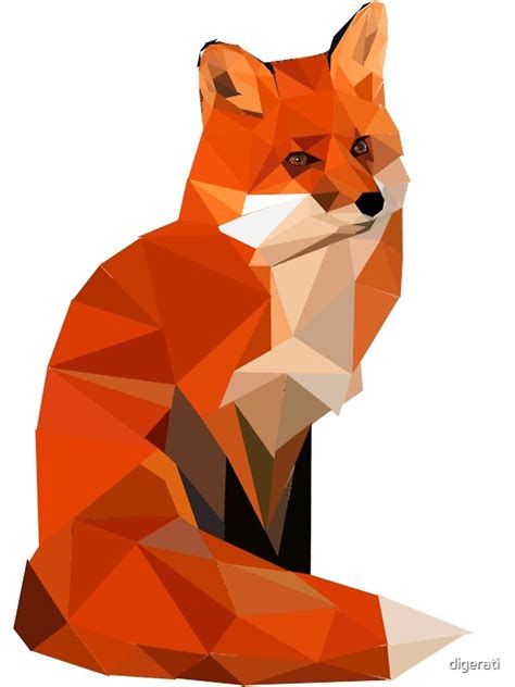 Low Poly Fox Art Print By Digerati Redbubble