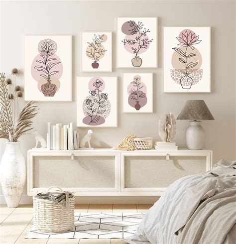 Boho Free Printable Wall Art Flowers