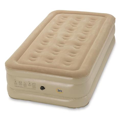 Unique foam layer that provides cushioning comfort while maintaining resilience for durable support at the sleep surface. Serta Raised Twin Air Mattress with External Electric Pump ...