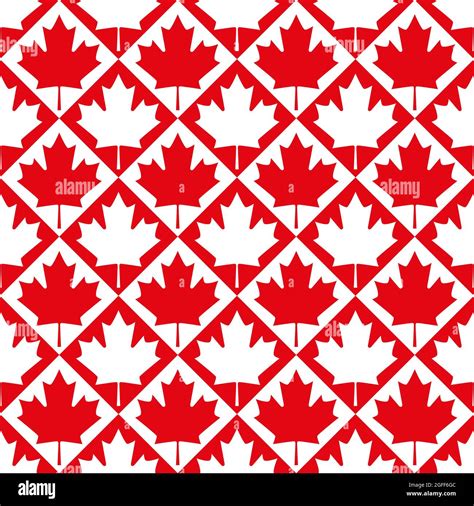 Red And White Maple Leaves Seamless Background For Canada Day Wallpaper Gift Wrap Banner