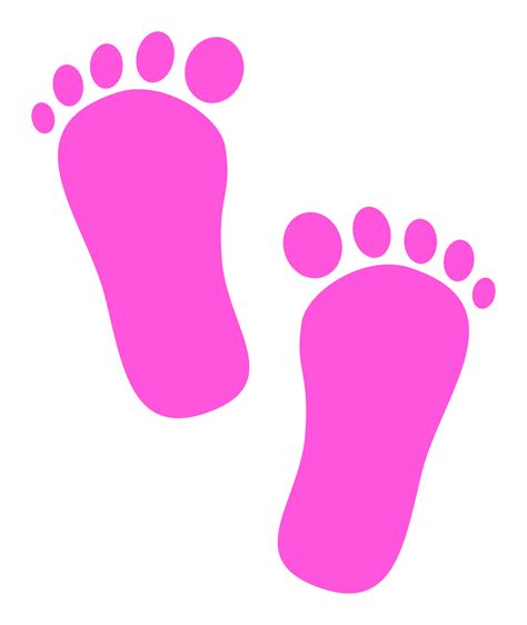 Pink Baby Footprints Clipart Best